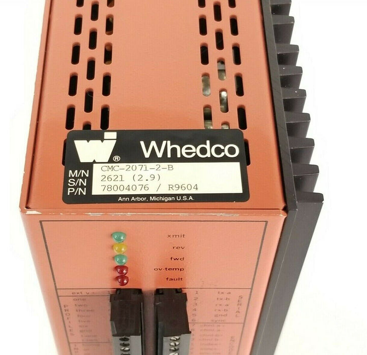 WHEDCO CMC-2071-2-B SERVO DRIVE P/N: 78004076 / R9604 CMC20712B