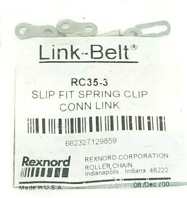 NEW REXNORD LINK-BELT RC35-3 SLIP FIT SPRING CLIP CONN LINK 662327129859