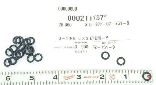 LOT OF 20 NEW KRONES 0-900-02-751-9 O-RINGS 6X2 EPDM-P