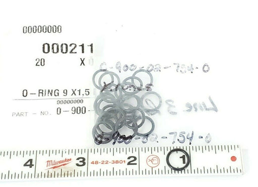 LOT OF 22 NEW KRONES 0-900-02-754-0 O-RINGS 9X1.5 EPMD-P, 0900027540