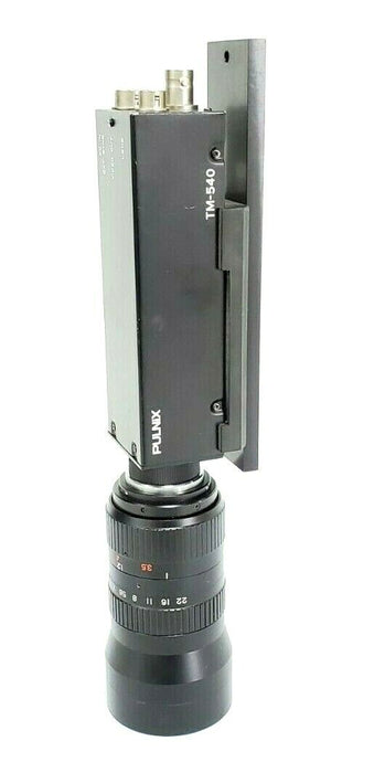 PULNIX TM-540 CCD VIDEO CAMERA W/ FUJI 601579 LENS 1:1.8/75