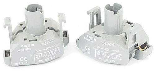 LOT OF 2 EAO 704.950.0 LAMP SOCKETS 380V/2.4W