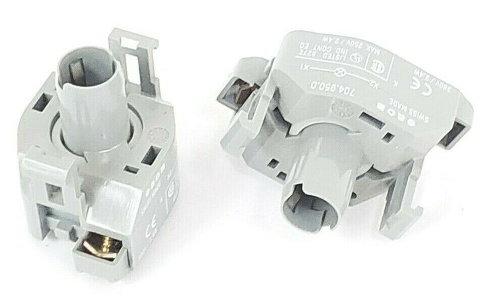 LOT OF 2 EAO 704.950.0 LAMP SOCKETS 380V/2.4W