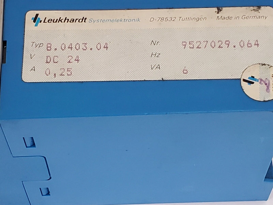 LEUKHARDT BK MICRO 4 8.0403.04 TIME DELAY RELAY 9527029.064