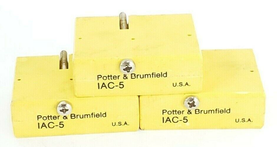 LOT OF 3 POTTER & BRUMFIELD IA5-5 RELAY MODULES IAC5, 90-140 VAC/DC