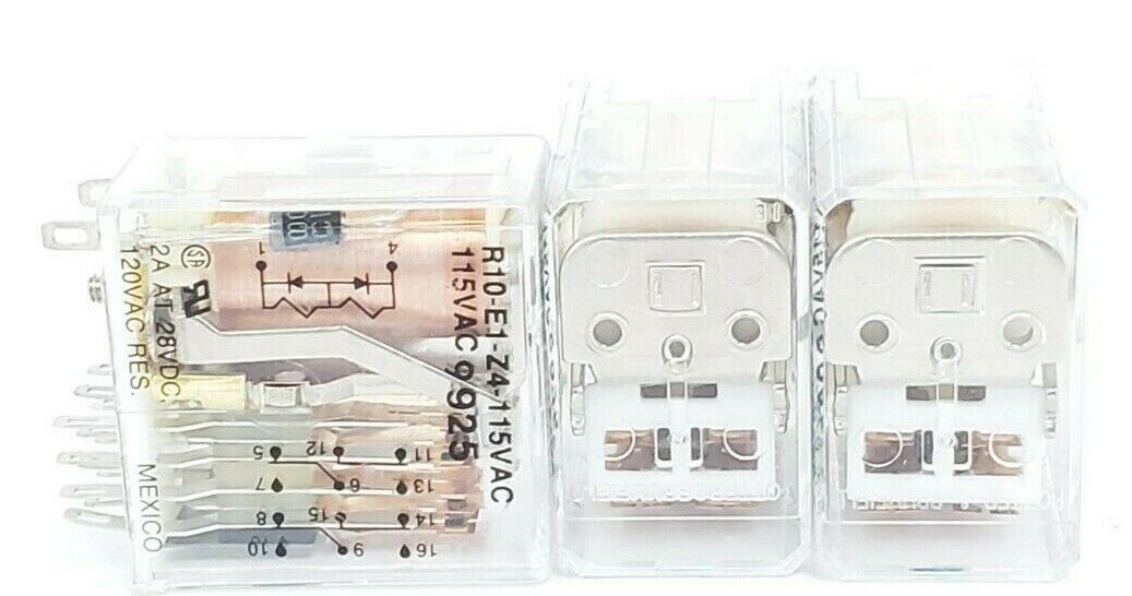LOT OF 3 POTTER & BRUMFIELD R10-E1-Z4-115VAC RELAYS R10-E1-Z4 115VAC