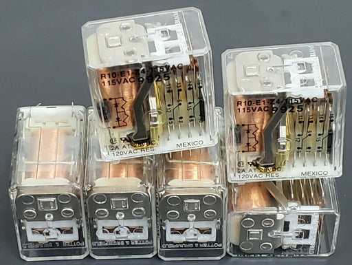 LOT OF 6 POTTER & BRUMFIELD R10-E1-Z4-115VAC RELAYS R10-E1-Z4 115VAC