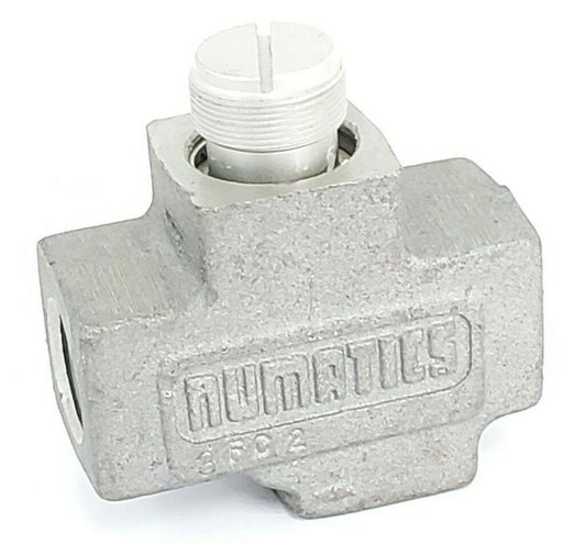 NEW NUMATICS 3FC2 FLOW CONTROL VALVE IN LINE 3/8IN NPTF SCREW ADJUSTMENT