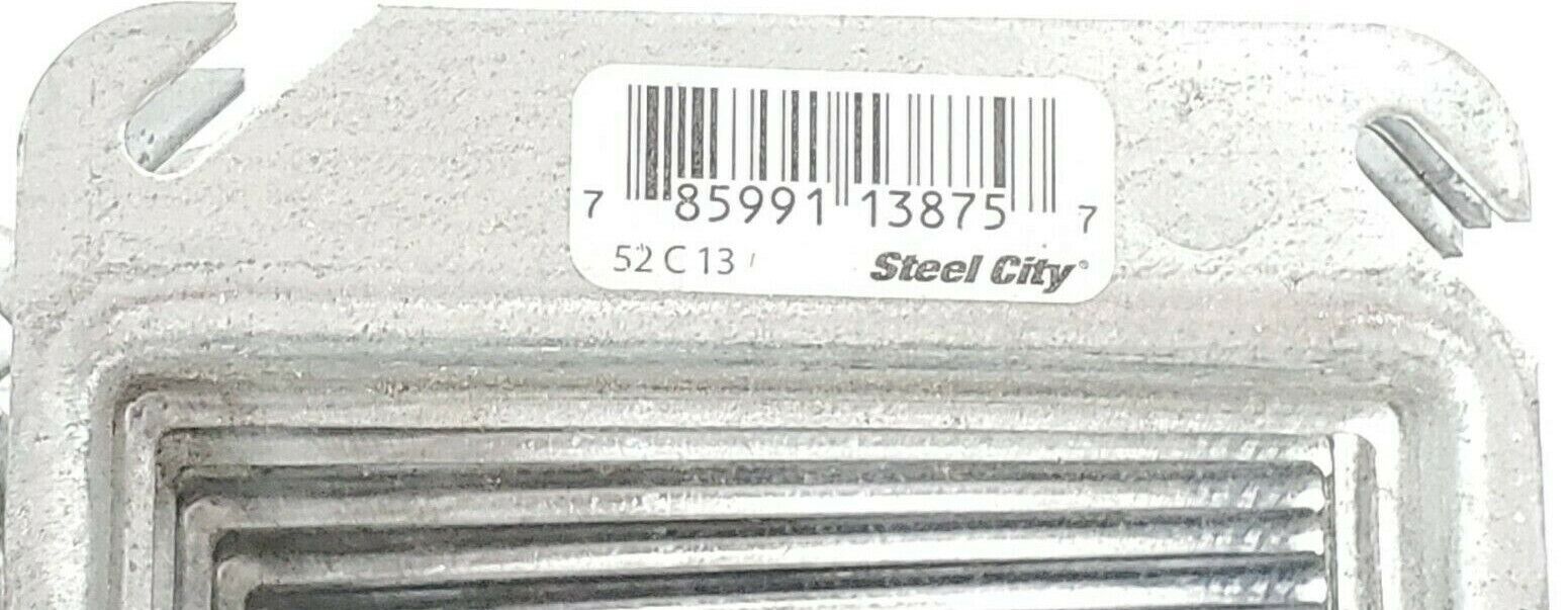 LOT OF 18 NEW STEEL CITY 52-C-13 4" SQUARE 1/2" RAISED COVERS 52C13