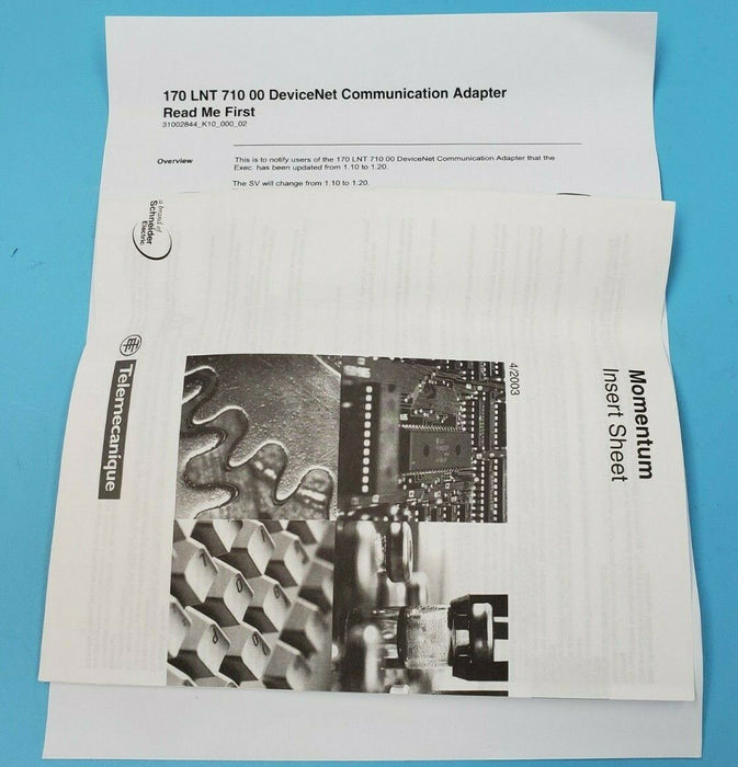 NIB SCHNEIDER / SQUARE D 170LNT71000 DEVICENET ADAPTER W/ 170AEW34000 BASE