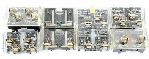 LOT OF 8 ALLEN BRADLEY CONTACT BLOCKS 800T-XA, 800T-XD1, 800T-XD4