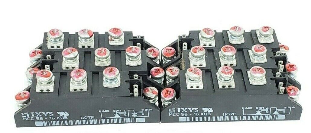 LOT OF 6 IXYS MCC56-16IO1B THYRISTOR MODULES 1700/1600V MCC5616IO1B