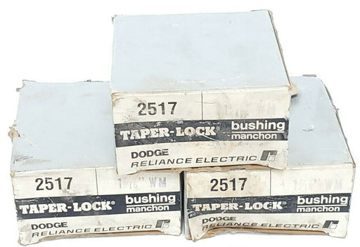 LOT OF 3 NIB DODGE 2517 TAPER-LOCK BUSHINGS 1-1/16 WM