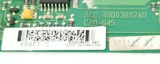 ABB 81Q03002G A02 CONTROL BOARD CAD-645 KRAFT-G 9751 13720 49Q03002AD