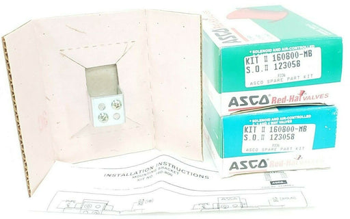 LOT OF 2 NIB ASCO 160800-MB SPARE PART KITS 160800MB