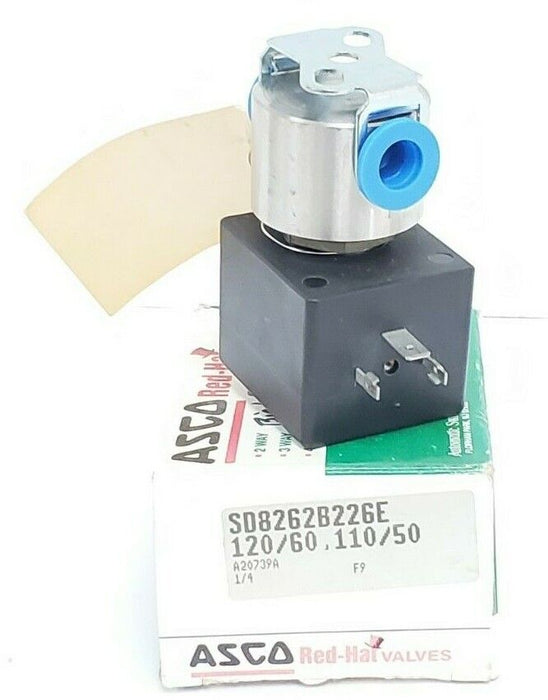 NIB ASCO SD8262B226E SOLENOID VALVE PIPE: 1/4'' WATTS: 16.7