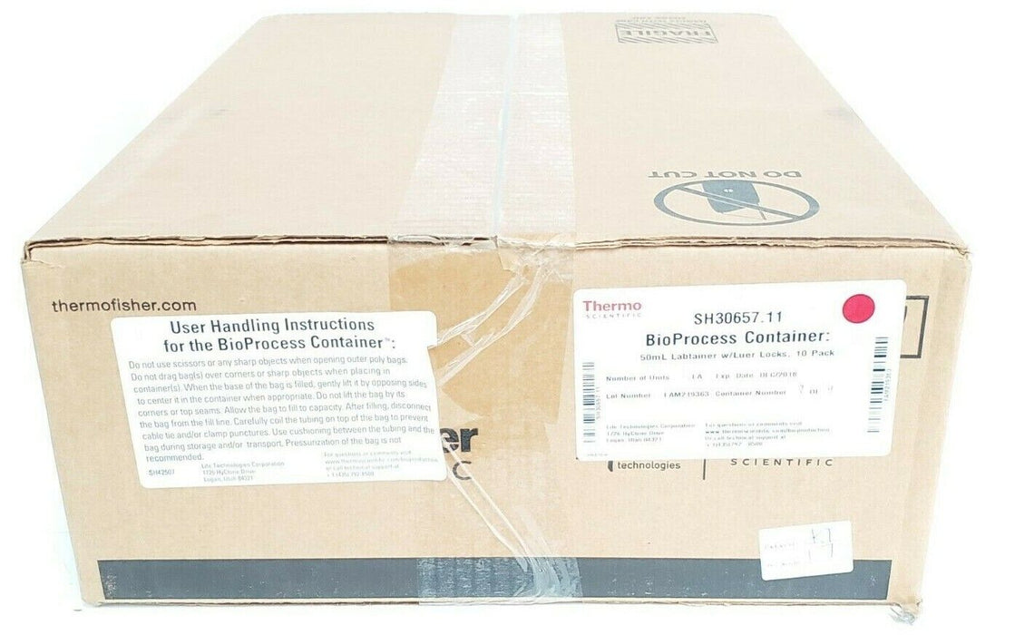 BOX OF 10 NEW THERMO SCIENTIFIC SH30657.11 LABTAINERS W/ LUER LOCKS 50mL
