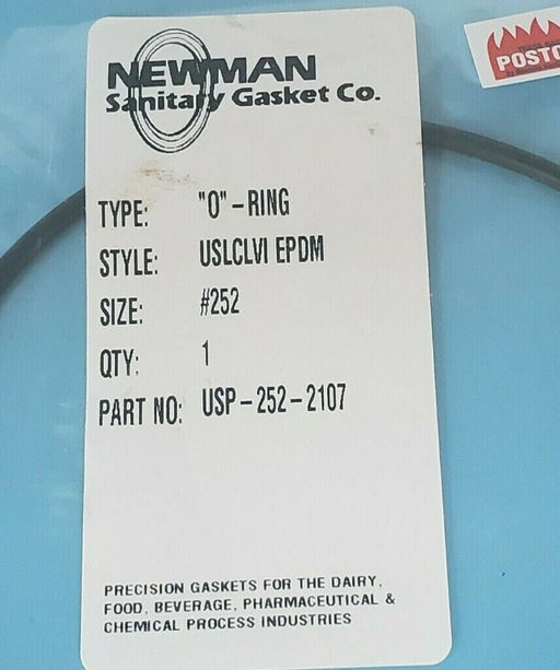 NEW NEWMAN USP-252-2107 TYPE: 0-RING STYLE: USLCLVI EPDM SIZE: # 252