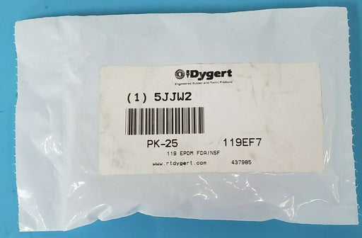 LOT OF 25 NEW DYGERT 5JJW2 O-RINGS 119 EPDM FDA/NSF RTDYGERT, 119EF7