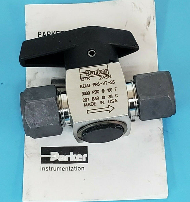NIB PARKER 8Z-PR6-VT-SS PLUG VALVE 8ZPR6VTSS
