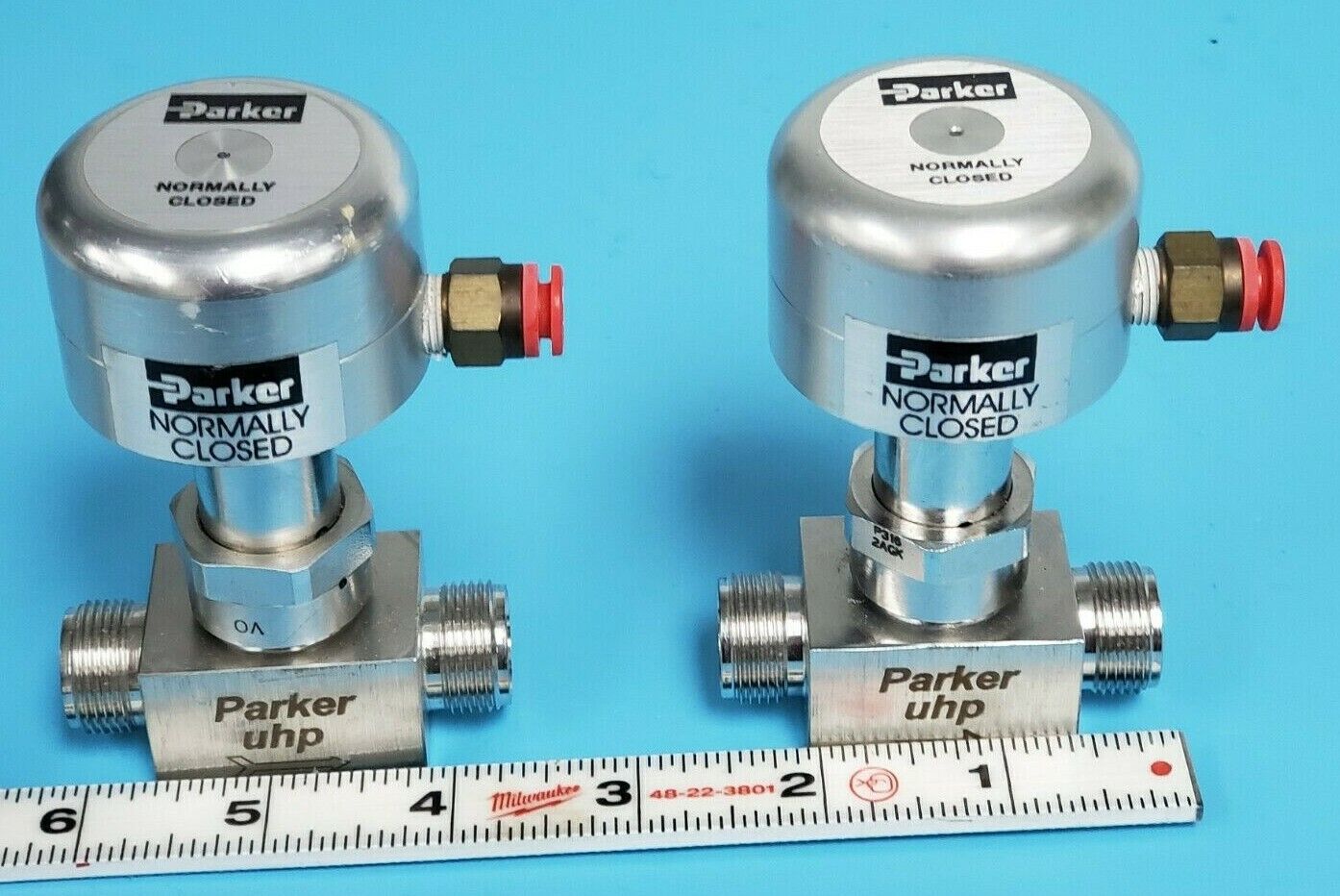 LOT OF 2 PARKER UHP 8A-P8K-11AC-SSV HIGH PURITY VALVES SE11220 8AP8K11ACSSV