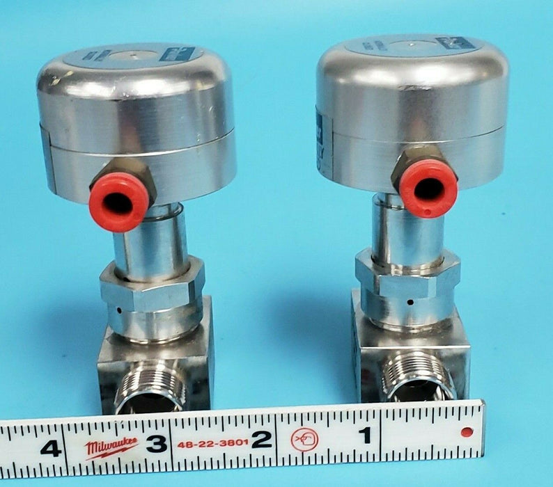 LOT OF 2 PARKER UHP 8A-P8K-11AC-SSV HIGH PURITY VALVES SE11220 8AP8K11ACSSV