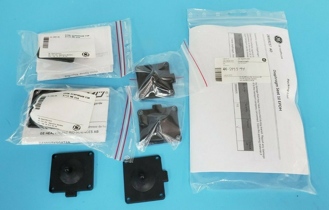 LOT OF 6 NEW GE HEALTHCARE 44-5493-94 EPDM DN10 DIAPHRAGMS FOR 6-10MM DIA.