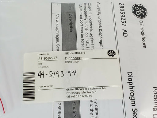 LOT OF 6 NEW GE HEALTHCARE 44-5493-94 EPDM DN10 DIAPHRAGMS FOR 6-10MM DIA.
