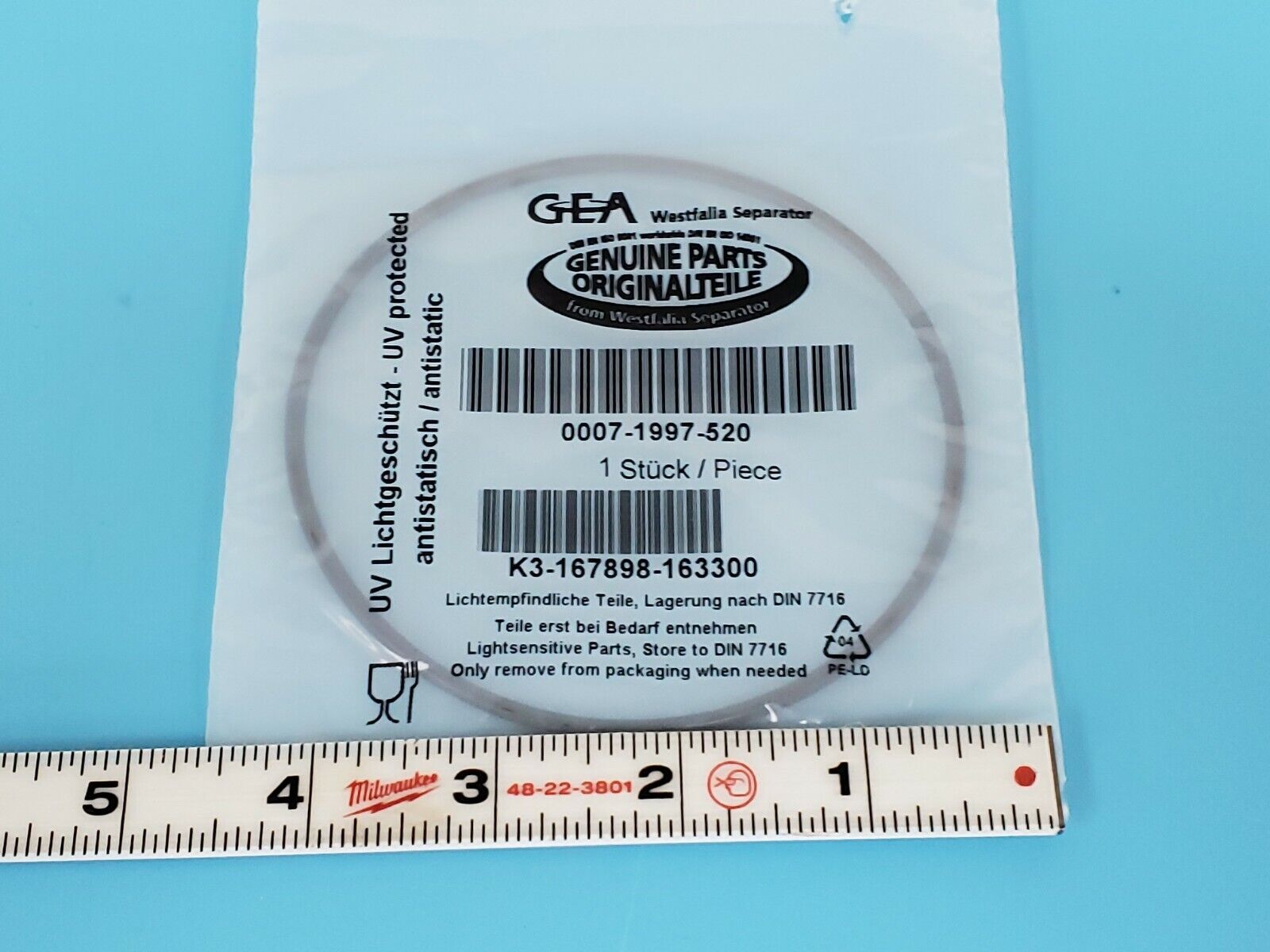 NEW GEA 0007-1997-520 O-RING 00071997520