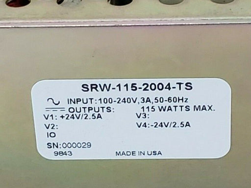 INTEGRATED POWER DESIGNS SRW-115-2004-TS POWER SUPPLY 100-240V 3A 50-60HZ