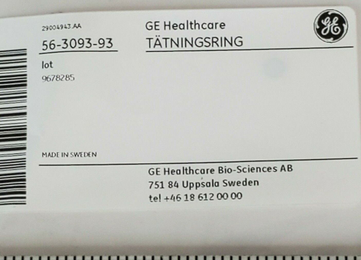BAG OF 2 NEW GE HEALTHCARE 56-3093-93 TATNINGSRING O-RINGS 56309393