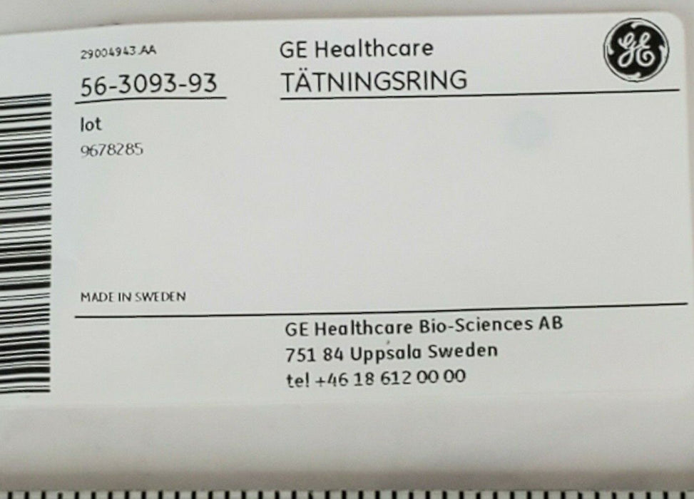BAG OF 2 NEW GE HEALTHCARE 56-3093-93 TATNINGSRING O-RINGS 56309393