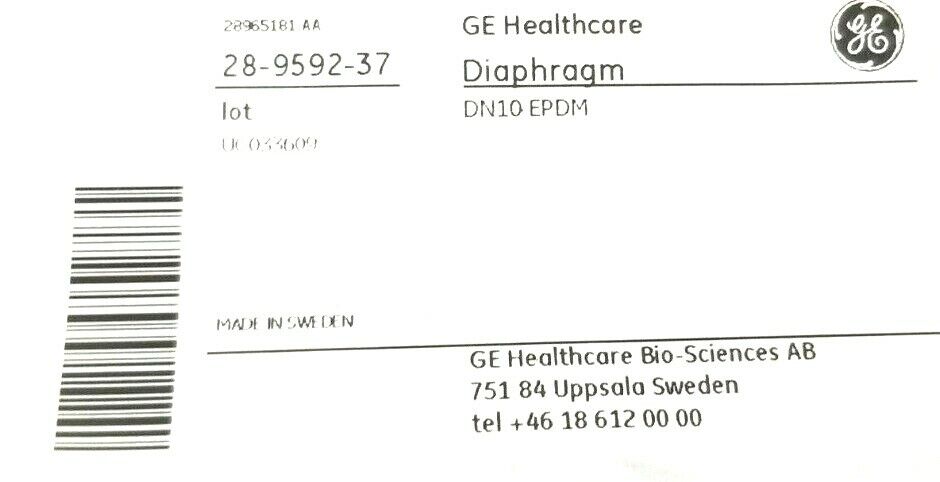 LOT OF 7 NEW GE HEALTHCARE 28-9592-37 VALVE DIAPHRAGMS DN10 EPDM 28959237 AE