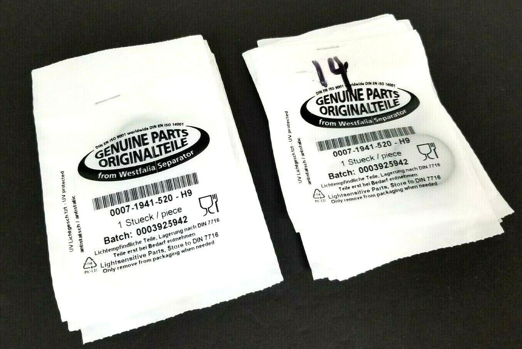 LOT OF 10 NEW GEA WESTFALIA SEPARATOR 0007-1941-520-H9 O-RINGS 00071941520H9