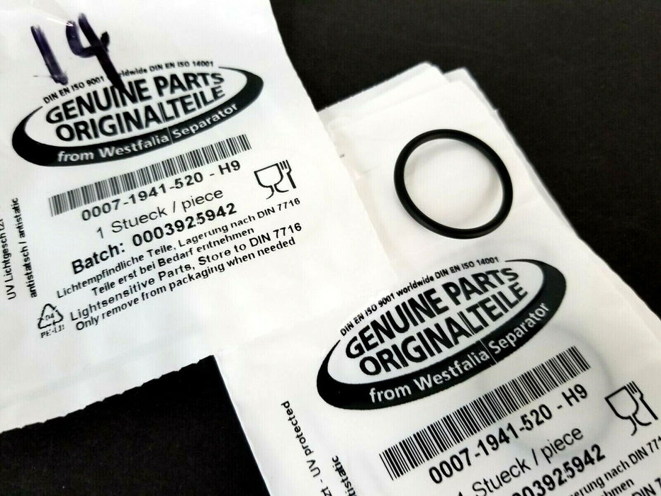 LOT OF 10 NEW GEA WESTFALIA SEPARATOR 0007-1941-520-H9 O-RINGS 00071941520H9
