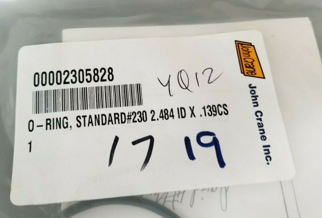 NEW JOHN CRANE 00002305828 0-RING, STANDARD # 230 2.484 ID X .139CS