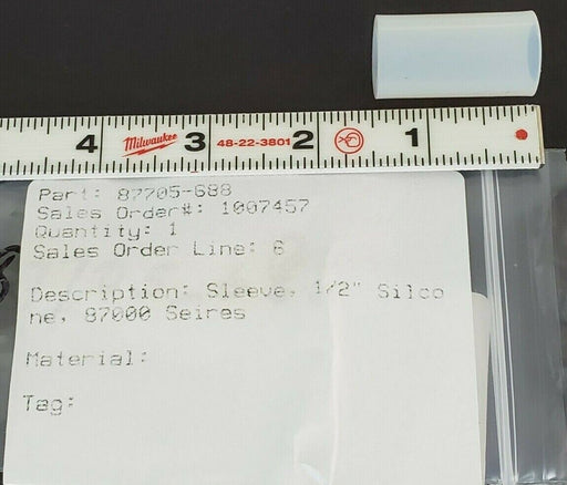 NEW BAUMANN 87705-688 SLEEVE 1/2'' SILICONE 87000 SERIES 87705688
