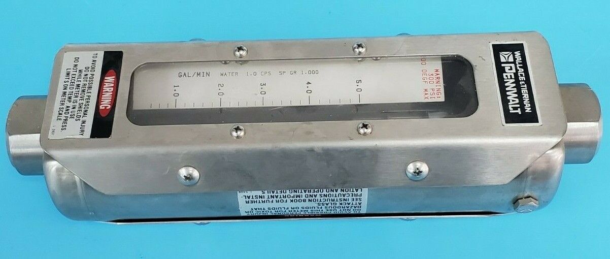 PENNWALT / WALLACE & TIERNAN 5210B02108XXI FLOW GAUGE 0-5GPM WATER 1.0 CPS