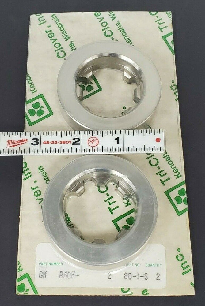 LOT OF 2 NEW TRI-CLOVER GK R60E-2-80-1-S SS WEAR RINGS 316L