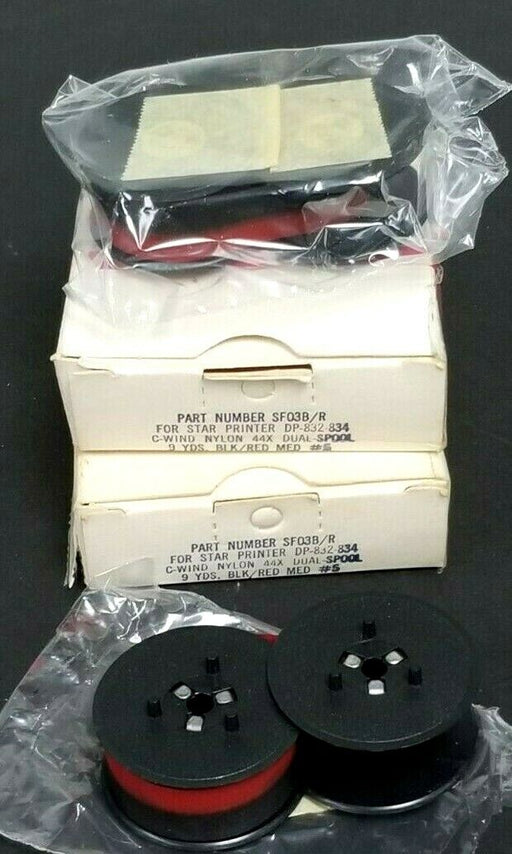 LOT OF 2 NIB STAR MICRONICS SF03B/R RIBBONS FOR DOT MATRIX C-WIND NYLON 44X DUAL