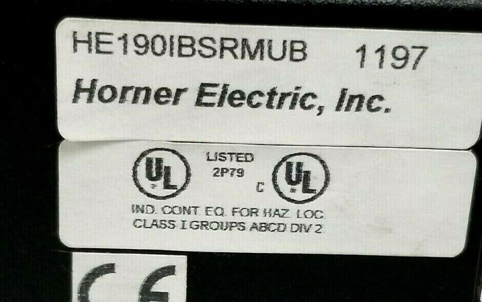 HORNER ELECTRIC HE190IBSRMUB OPERATOR INTERFACE PANEL 24VDC RS-485 HE190IBSRMU