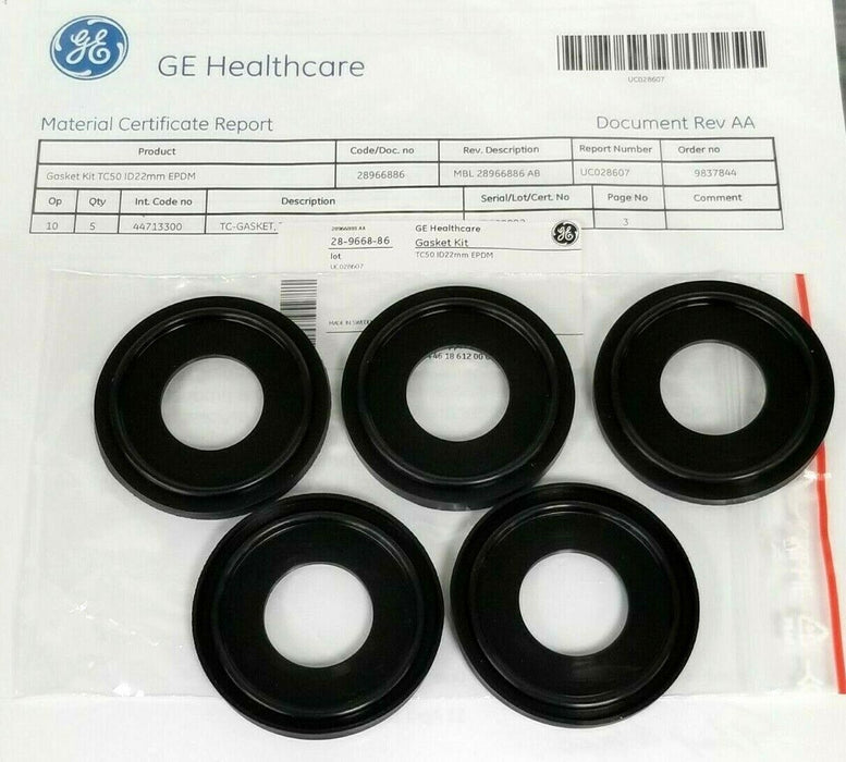 NEW GE HEALTHCARE 28-9668-86 GASKET KIT TC50 ID 22mm EPDM MBL 28966886 AB
