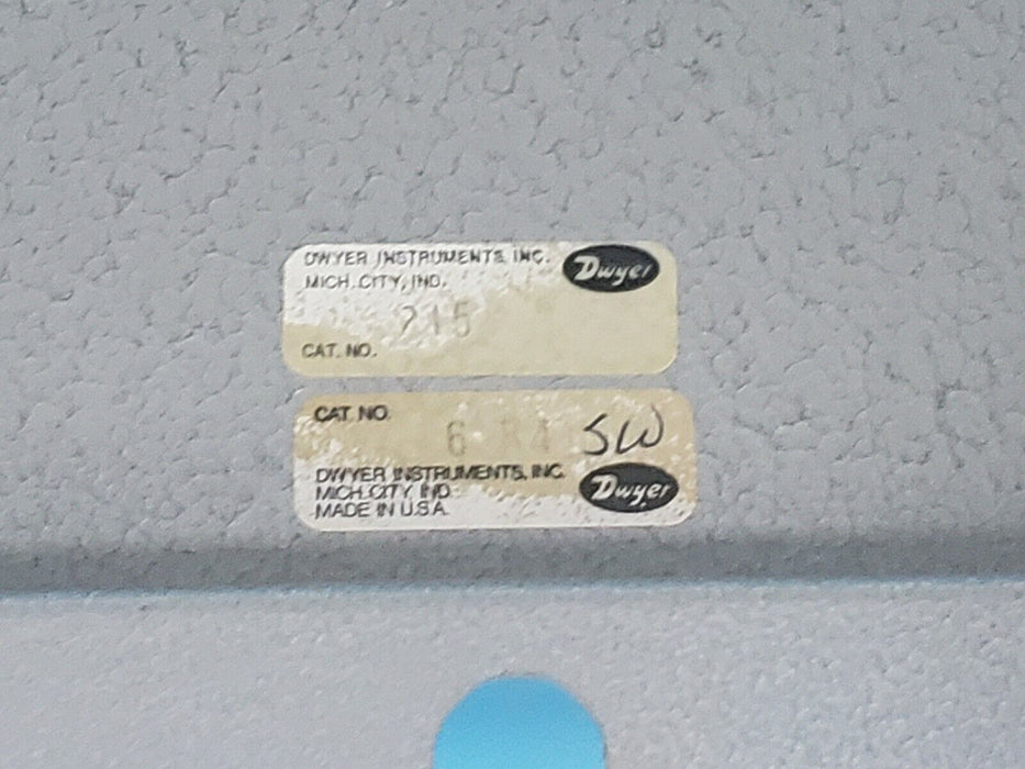 NEW DWYER 215 6" INCLINED MANOMETER STATIONARY GAUGE .05-0-.25" H2O