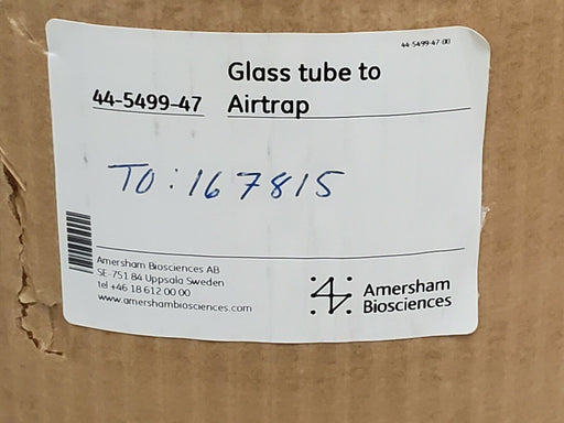 NEW AMERSHAM BIOSCIENCES 44-5499-47 GLASS TUBE TO AIRTRAP 167815 44549947