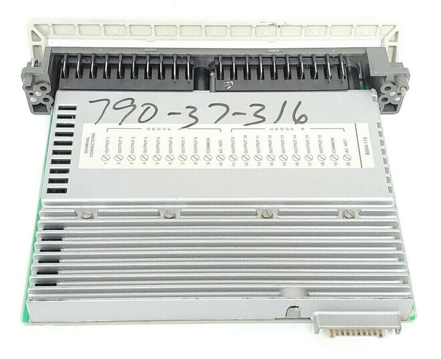 MODICON AS-B804-116 OUTPUT MODULE PV: 00 RL: 75 115VAC 16PT ASB804116