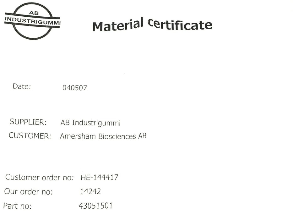 LOT OF 5 NEW AMERSHAM BIOSCIENCES 44-0515-01 TC-GASKETS 50.5/35MM EPDM