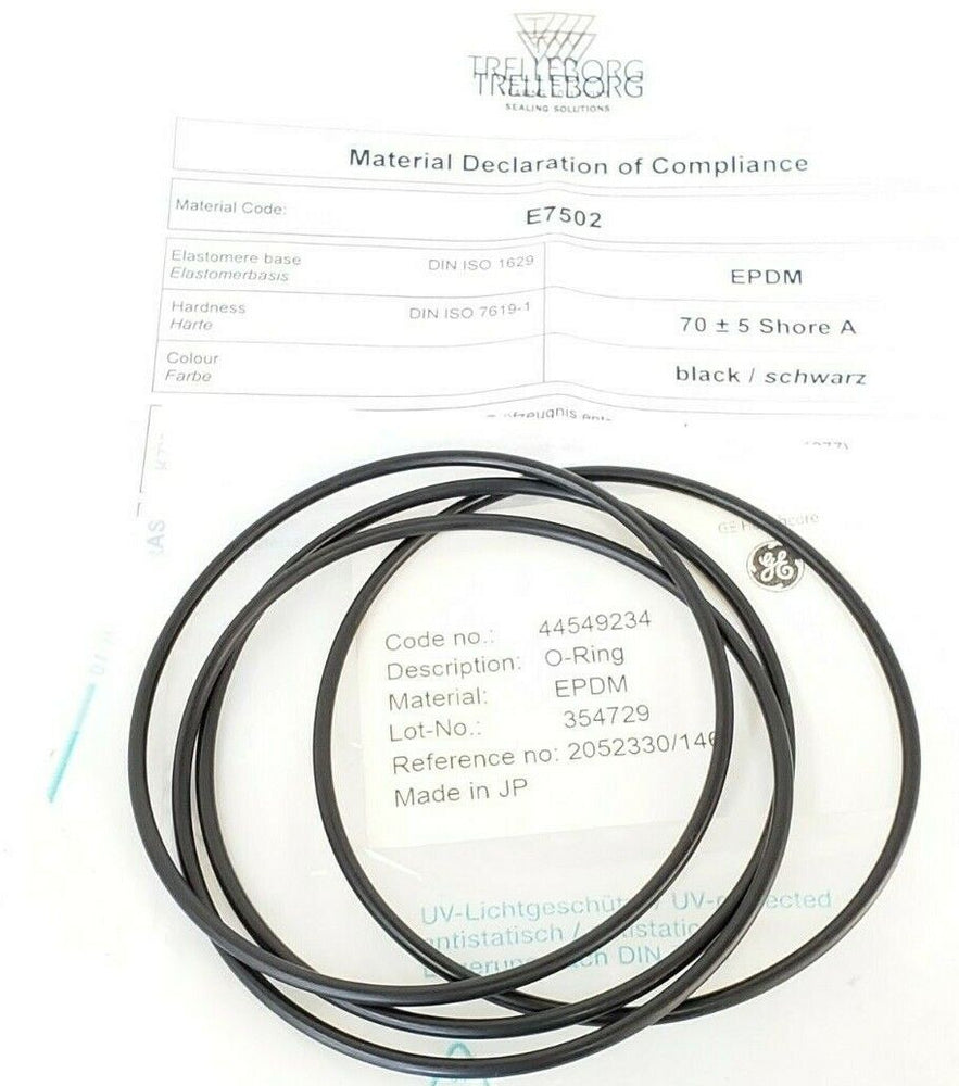 LOT OF 4 NEW GE HEALTHCARE 2052330/146 O-RINGS MATERIAL: EPDM, 44549234