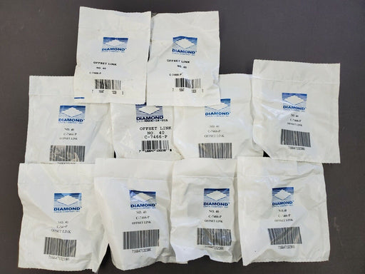 LOT OF 10 NEW DIAMOND CHAIN COMPANY NO. 40 C-7466-P OFFSET LINKS