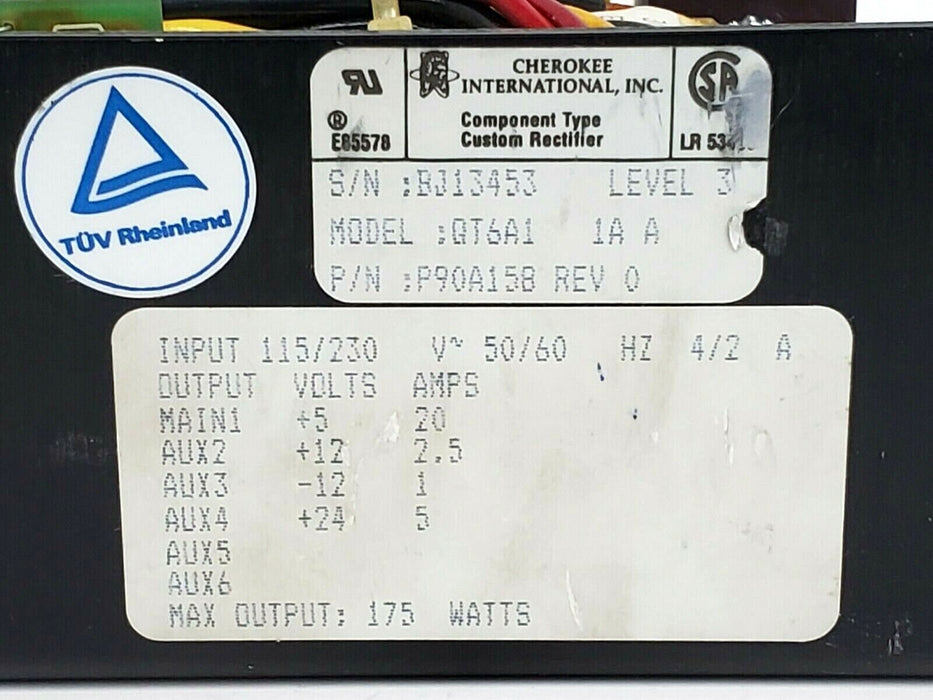 CHEROKEE INTERNATIONAL QT6A1 1A A POWER SUPPLY P90A15B REV. 0