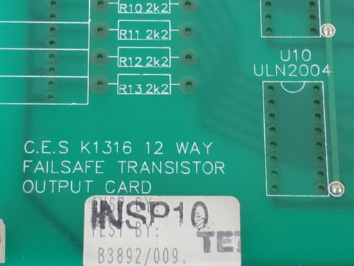 CONTROL EQUIPMENT K1316 12 WAY FAILSAFE TRANSISTOR OUTPUT CARD